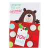 Unwrap Me For Christmas! Gus Teddy Shape Die Cut Design Christmas Card