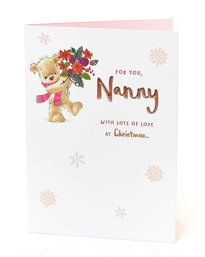 For You Nanny Foil Finished Cute Christmas Card