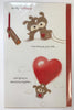 For Girlfriend Woof In Heart Air Balloons Design Valentine's Day Card