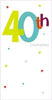 40th Birthday Party Invitations by Carlton Cards (Pack of 8 White Invites)