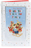 Very Special Daughter And Son In Law And Family Cute Boofles Family Design Christmas Card