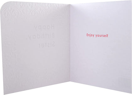 Contemporary Patterned Design Braille Birthday Card for Sister