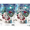 For a Wonderful Dad TattyTeddy With Wreath Design Christmas Card