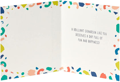 Contemporary Grandson Birthday Card