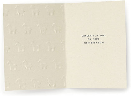 New Baby Boy Birth Celebration Congratulations Card