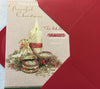 Christmas Blessings Gold Foil Finished Open Christmas Card