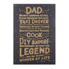 Dad Father's Day Gold Humour Card 'Legend'