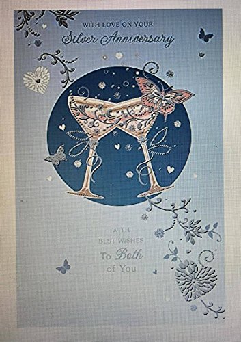 25 Years Together Congratulations Silver Anniversary Card