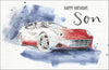 Sports Car Son Birthday Card