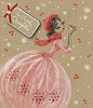 Lovely Daughter Luxury Pink Dress Princess Brown Christmas Card