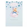 New Baby Boy Blue Glitter Star Finished Congratulation Card