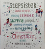 For Stepsister Wonderful Colourful Shopping Homour Christmas Card