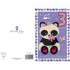 3rd Birthday Card for Girl with Cute Panda Foil Finish