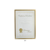 A4 Document Award Gold Certificate Photo Frame 8.25" x 11.75"