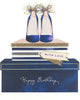 Happy Birthday Shoes on Present Boxes Design Card