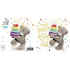 Bear With Cake 3D Holographic Birthday Cake Card