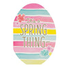 Contemporary Egg Shaped Easter Card 'Spring Thing'