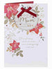 Mum From Son Floral Foliage Luxury Christmas Card