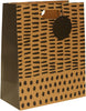 Gold & Black Print Large Gift Bag