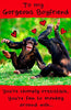 Gorgeous Boyfriend Hearts Around Monkeys Humour Valentine's Day Card