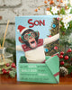 For Son Funny Cheeky Champ Design Christmas Card