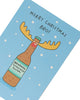 Reindeer Drinking Beer Funny Brother Christmas Card