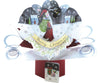 Santa With Sack Glitter Finished Pop Up Christmas Card