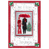 To The One I Love Lovely Couple Under Umbrella Design Christmas Card