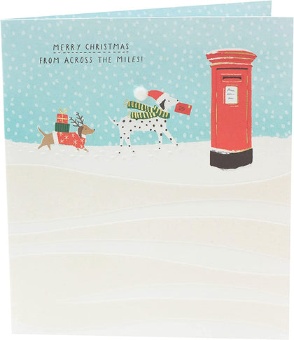 Snow Dogs Design Across the Miles Christmas Card