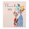 Thank You Colourful Flowers In Vase Card