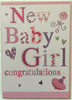 New Baby Girl Congratulations Greeting Card