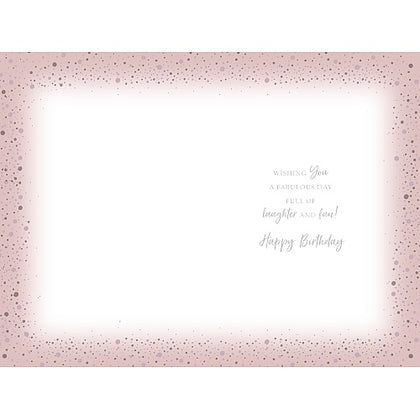 40th Today Embossed Silver Foil Finished Design Birthday Card