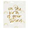 Wishes On the birth of their Twins with Foiled Finish Congaratulation Card