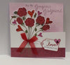 Second Nature Collectable Keepsakes Valentine's Day Card for a Girlfriend with a Bunch of Roses