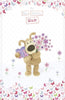 To Our Lovely Mum Boofle Holding Flowers And Gift Design Mother's Day Card