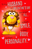 Husband Valentine's Day Lion Card 3D Pop Up