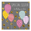 Special Sister Fresh Party Balloons Design Birthday Card