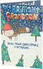 Cartoon Reindeer Design Grandson Christmas Card