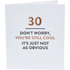 Funny 30th Birthday Card