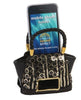 Black And Gold Sophia Handbag Shape Speakers Sound Enhancers