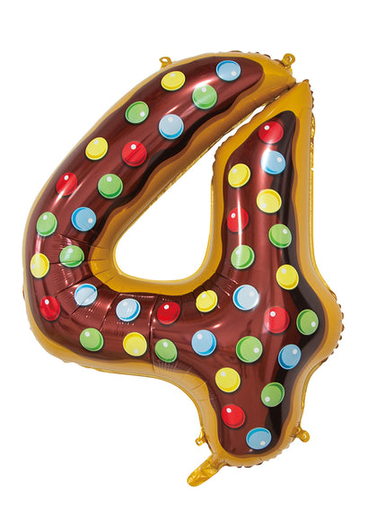 Giant Foil Young Editions Doughnut Theme Design 4 Number Balloon