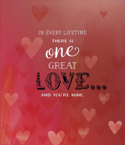 You're Mine Greatest Love Valentine's Day Card 