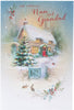 Nan and Grandad Grandparents Christmas Card Traditional Christmas Scene Design