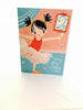 Girls Ballerina 2nd Happy Birthday Greeting Card With Badge