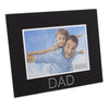 Dad Black Glass Frame With Crystals 5" x 3.5"