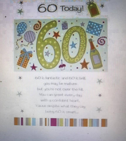 60th Birthday Card For Her, Him