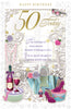 50 Today Open Female Birthday Opacity Card