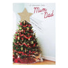 For Mum And Dad Christmas Tree Decorated Design Christmas Card