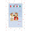 Amazing Boyfriend You Mean The World To Me Christmas Card