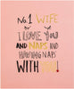 Valentine Card for Wife Embossed Text Design